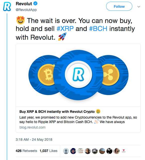 New Cryptocurrency Support On Revolut Crypto Intelligence - 